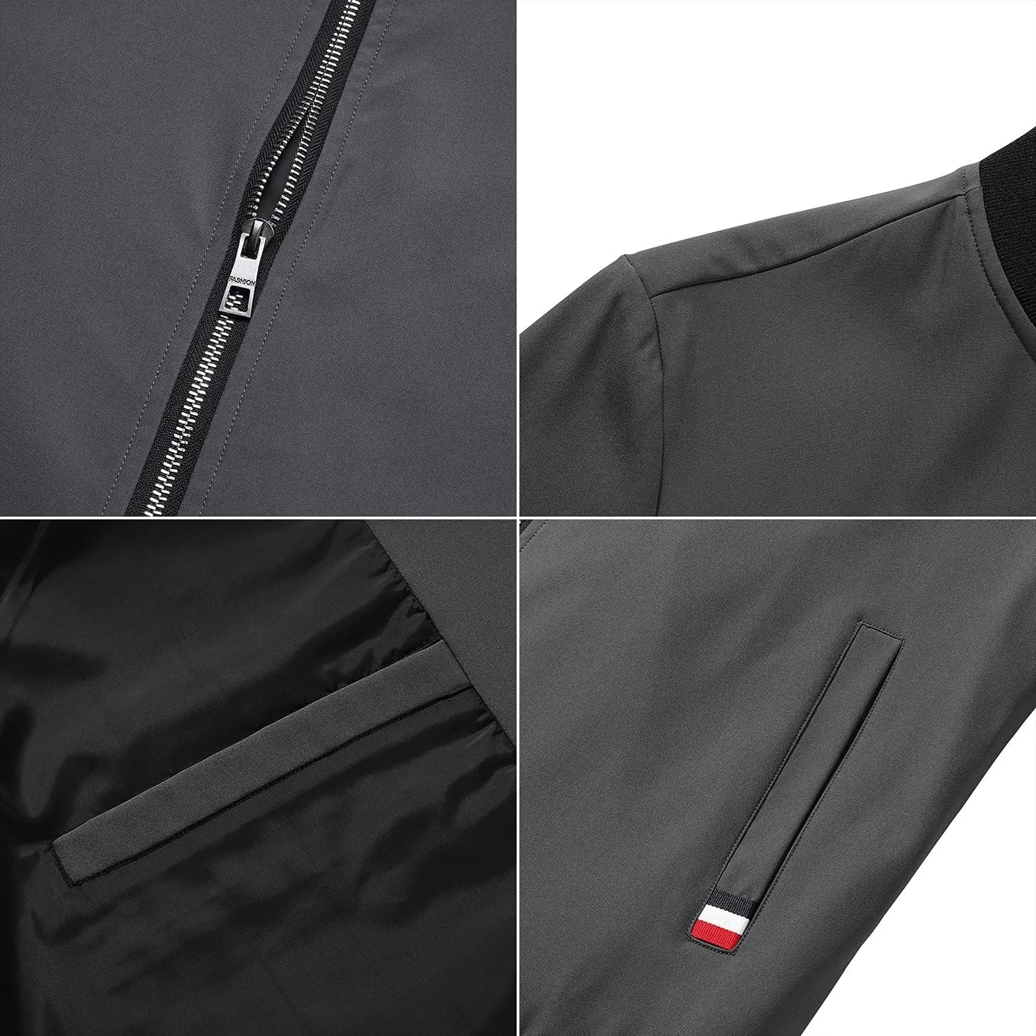 FoxQ Men's Bomber Jacket Lightweight, Slim Fit Sportswear Daily Casual Style with a Sporty Edge