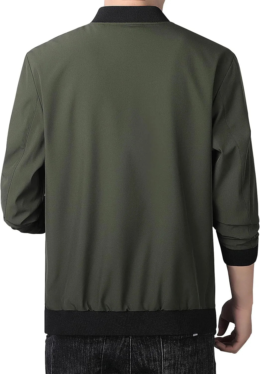 FoxQ Men's Bomber Jacket Lightweight, Slim Fit Sportswear Daily Casual Style with a Sporty Edge