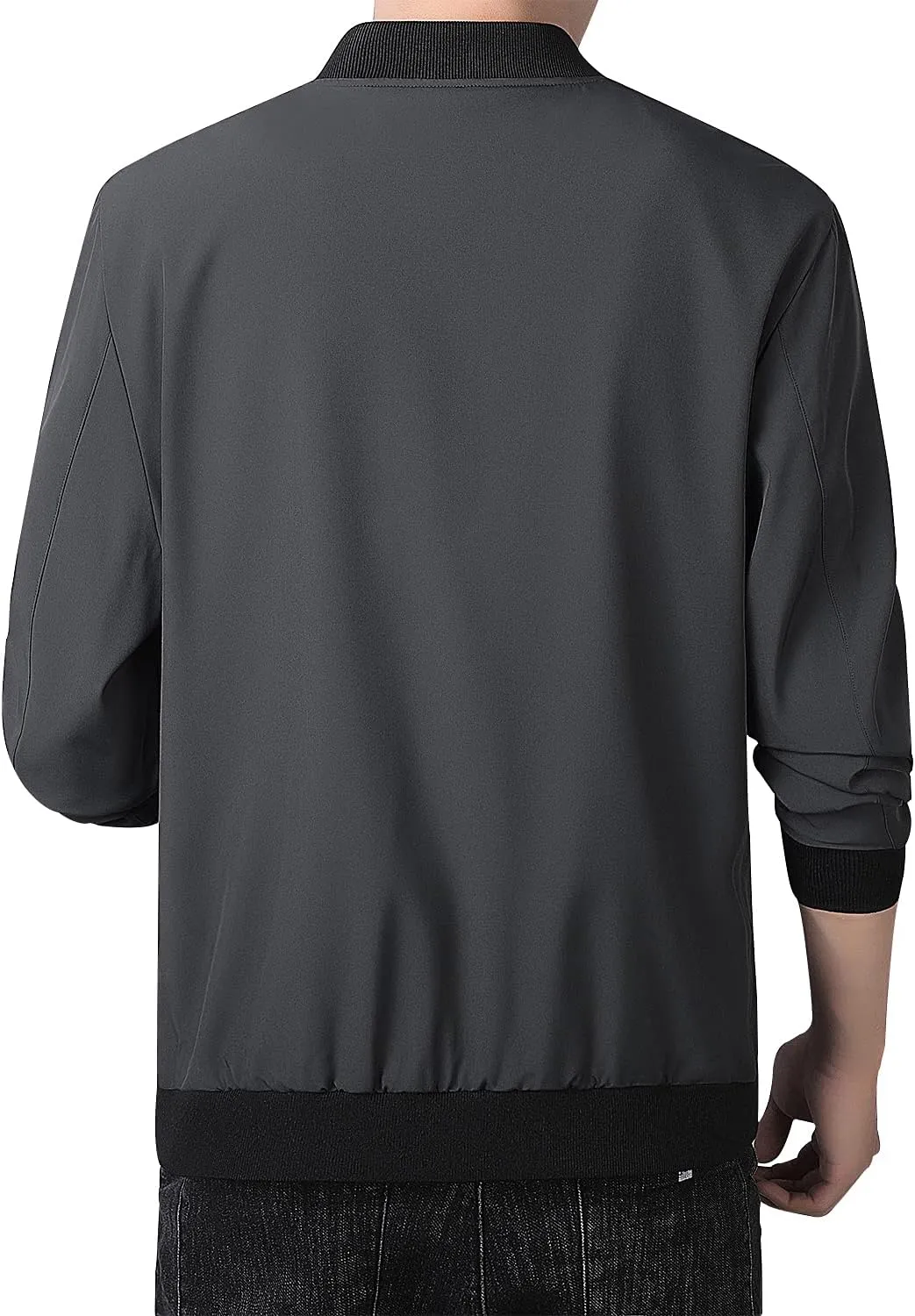 FoxQ Men's Bomber Jacket Lightweight, Slim Fit Sportswear Daily Casual Style with a Sporty Edge