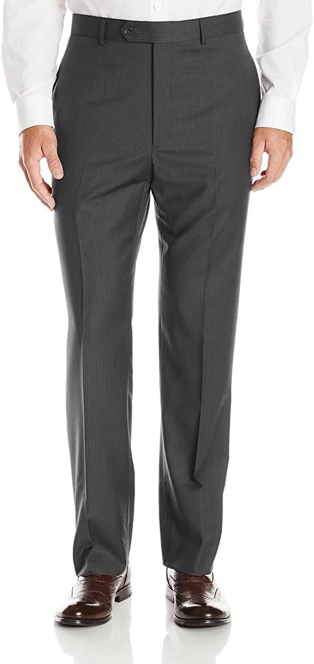 GN Luciano Men's Two Button Pinstripe Modern Fit Suit 2 Piece Jacket Pant