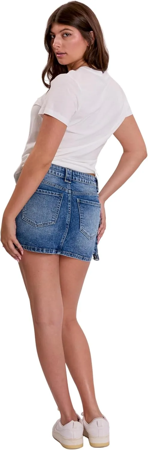 YMI Jeans Women's Mini Cargo Skirt with Straps, K134457